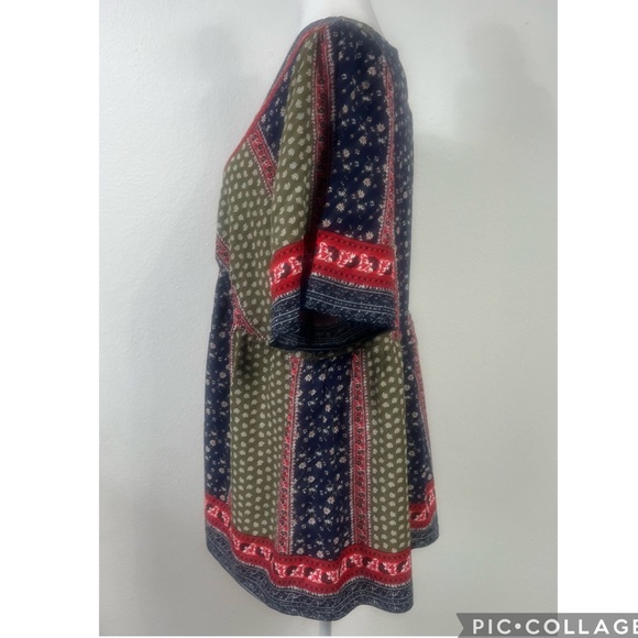 Weekend Suzanne Betro Blouse Womens 1X Boho Peasant Shirt Tunic Floral Print - Picture 3 of 10